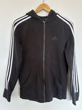 Adidas Women's Athletic Zip Up Fleece Hoodie Size S athleisure sporty casual